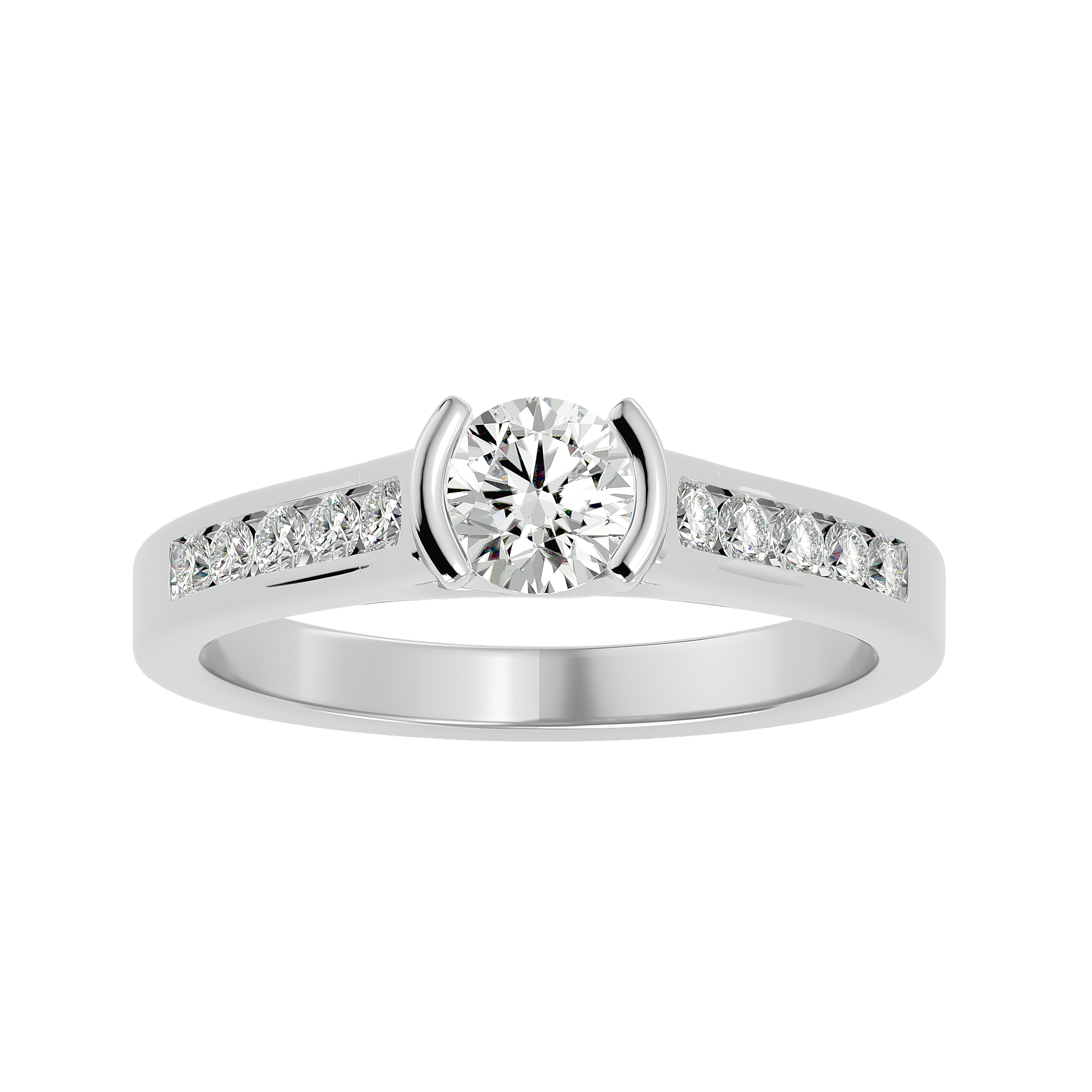 Genevieve Diamond Solitaire Ladies Ring