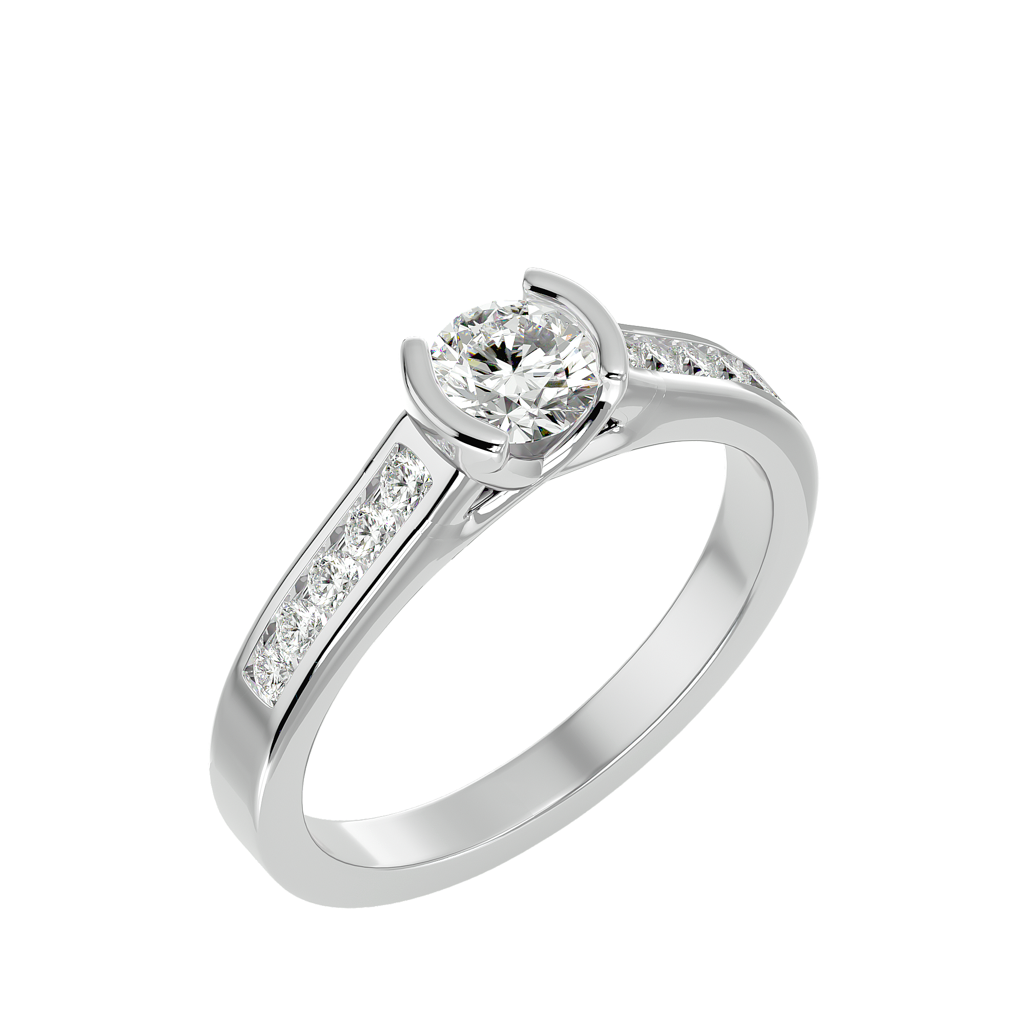 Genevieve Diamond Solitaire Ladies Ring