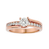 Lorelei Solitaire Diamond Ring with a round brilliant-cut diamond and a twisted gold band