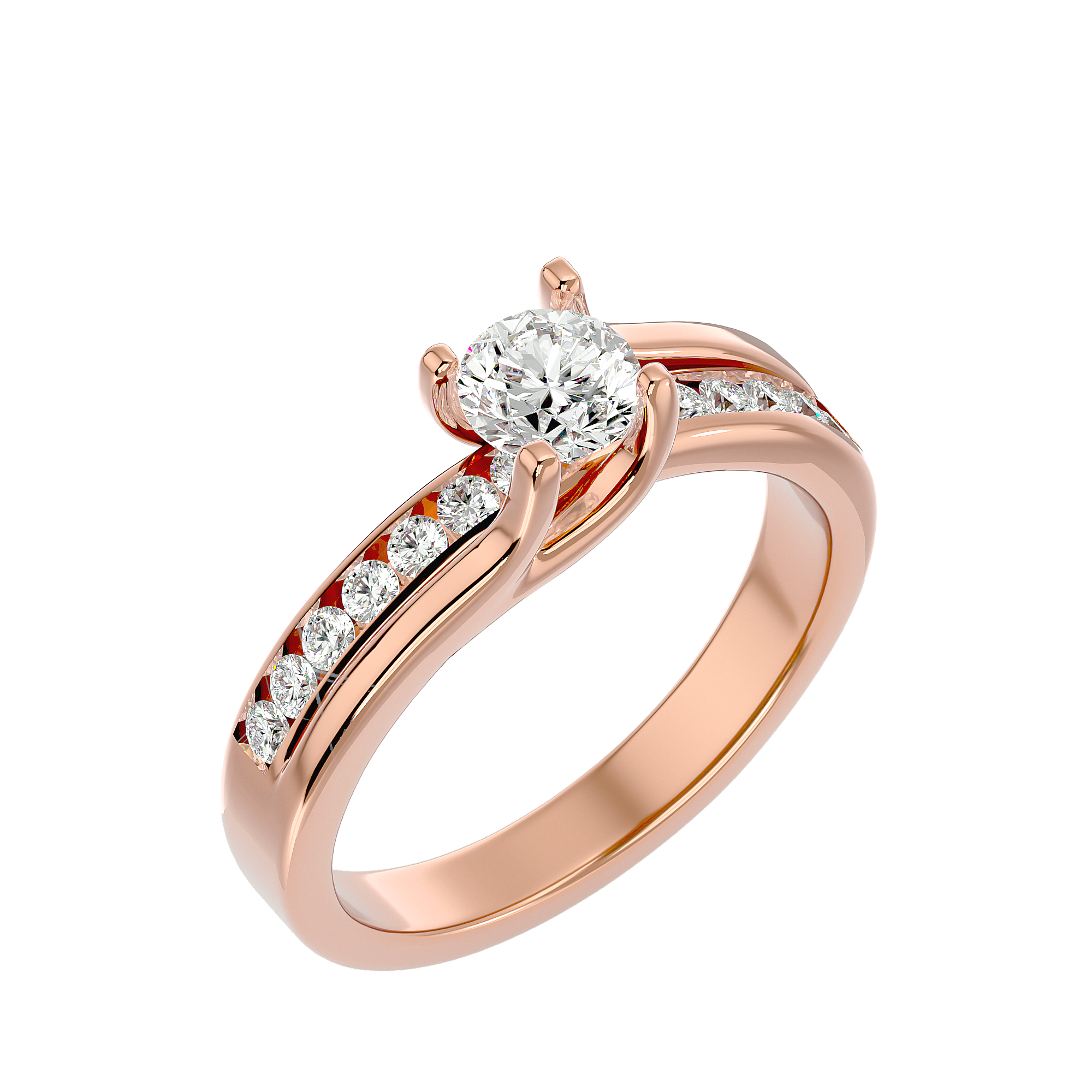 Lorelei Diamond Solitaire Ladies Ring