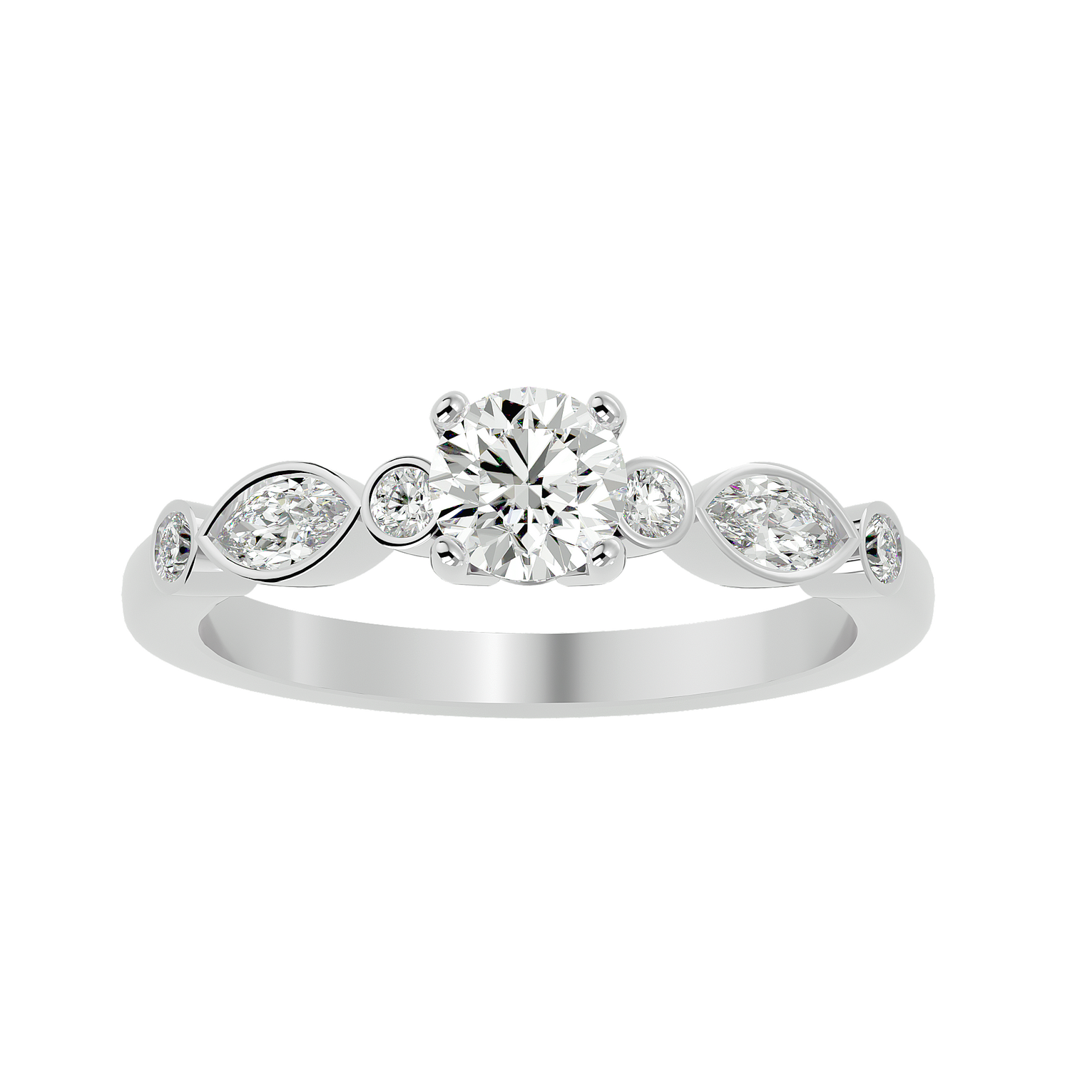 Madelina Diamond Solitaire Ladies Ring