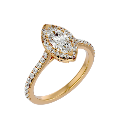 Odette Diamond Halo Ring