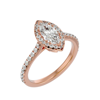 Odette Diamond Halo Ring