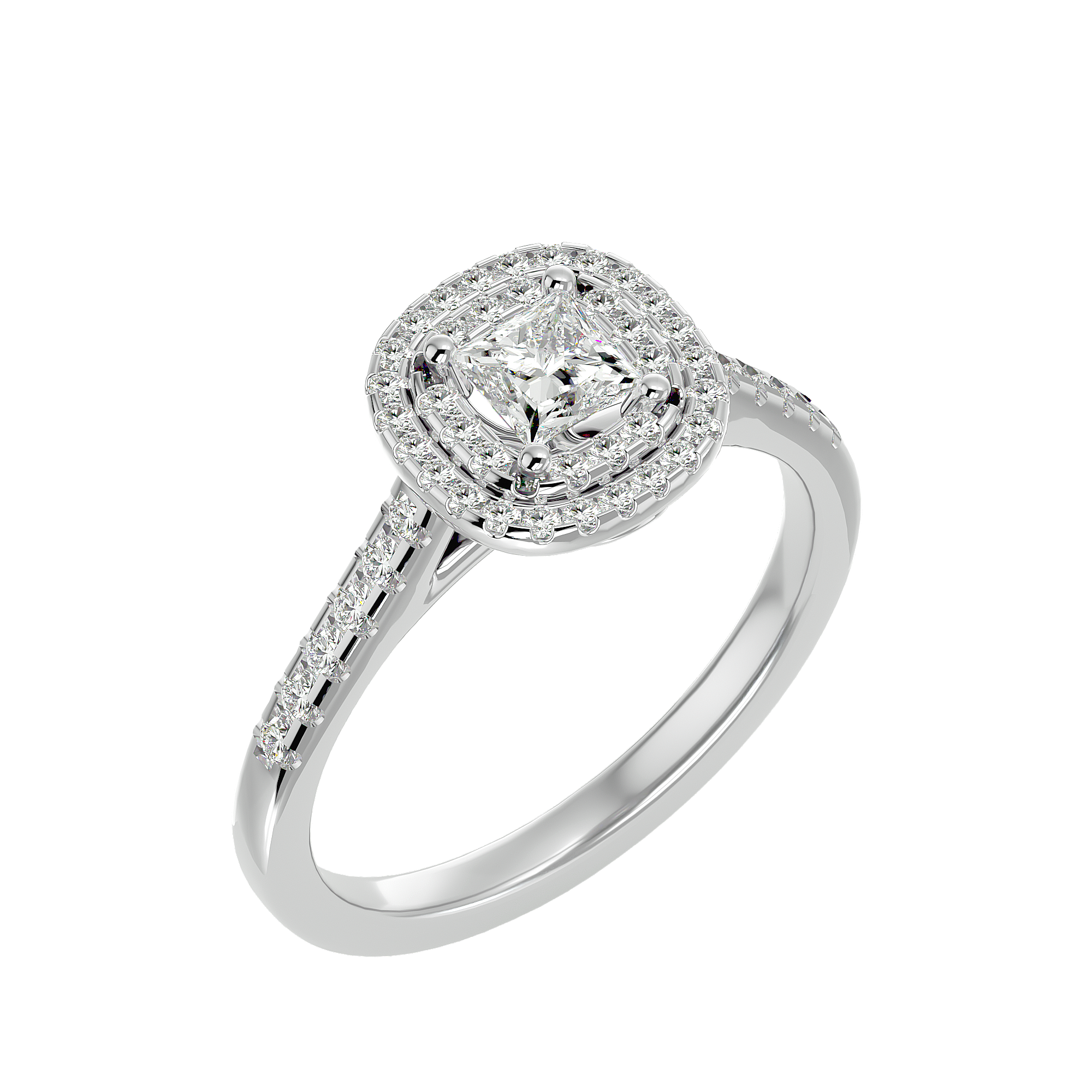 Octavia Diamond Halo Ring