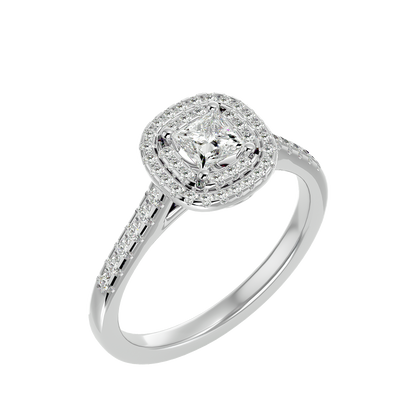 Octavia Diamond Halo Ring