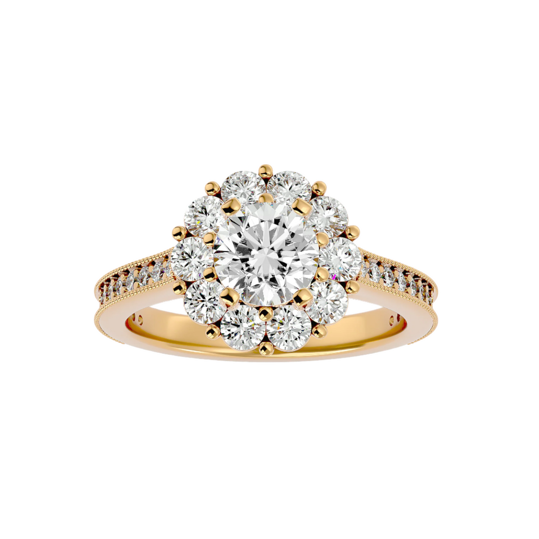 Gwendolyn Diamond Halo Ring