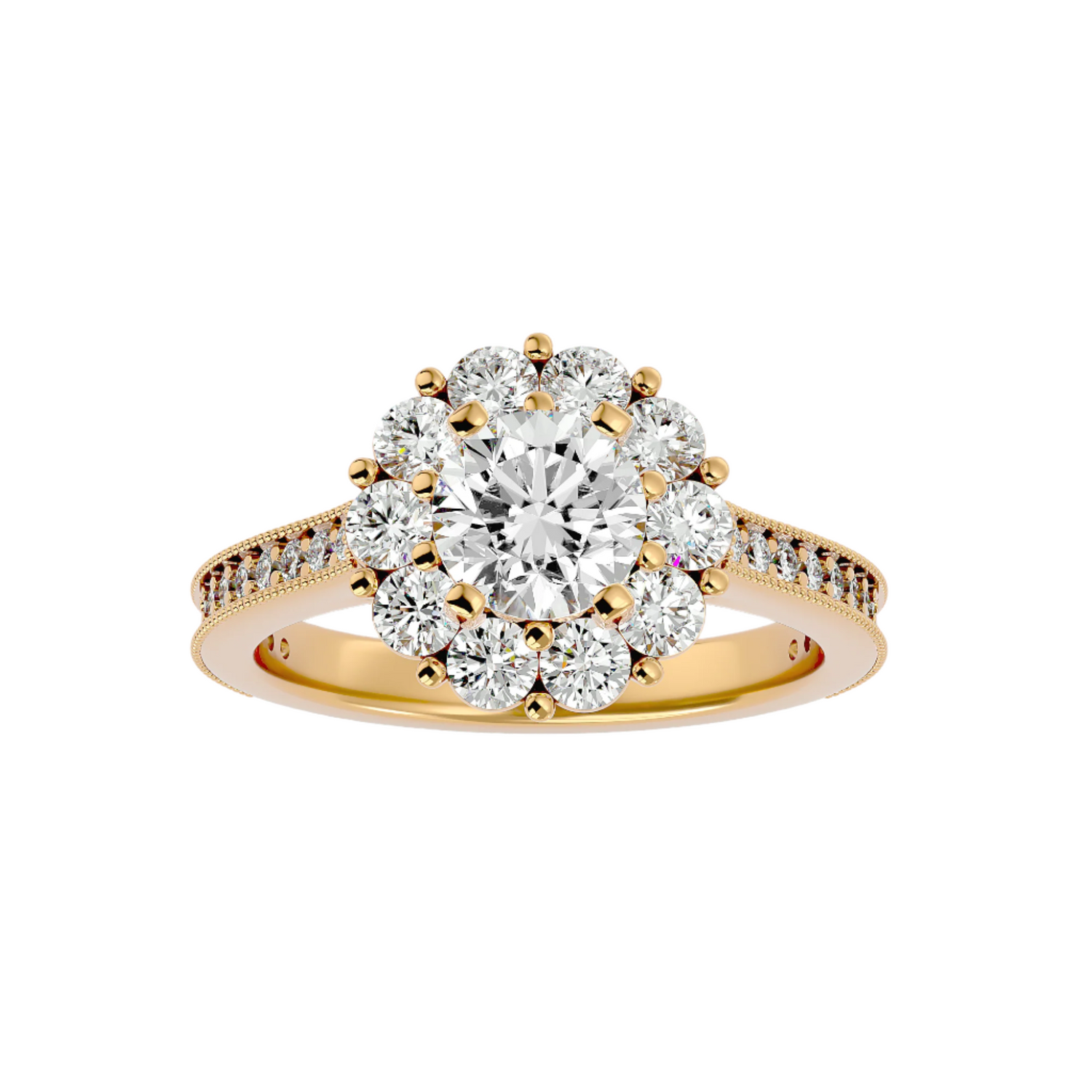 Gwendolyn Diamond Halo Ring