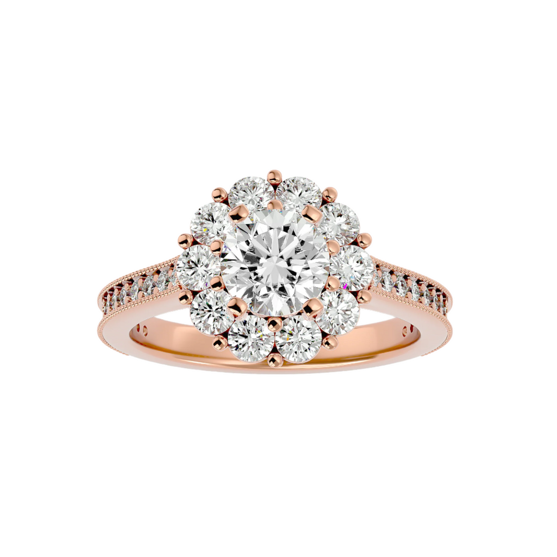 Gwendolyn Diamond Halo Ring