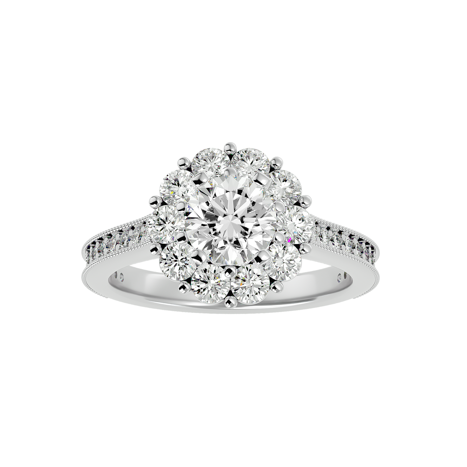 Gwendolyn Diamond Halo Ring