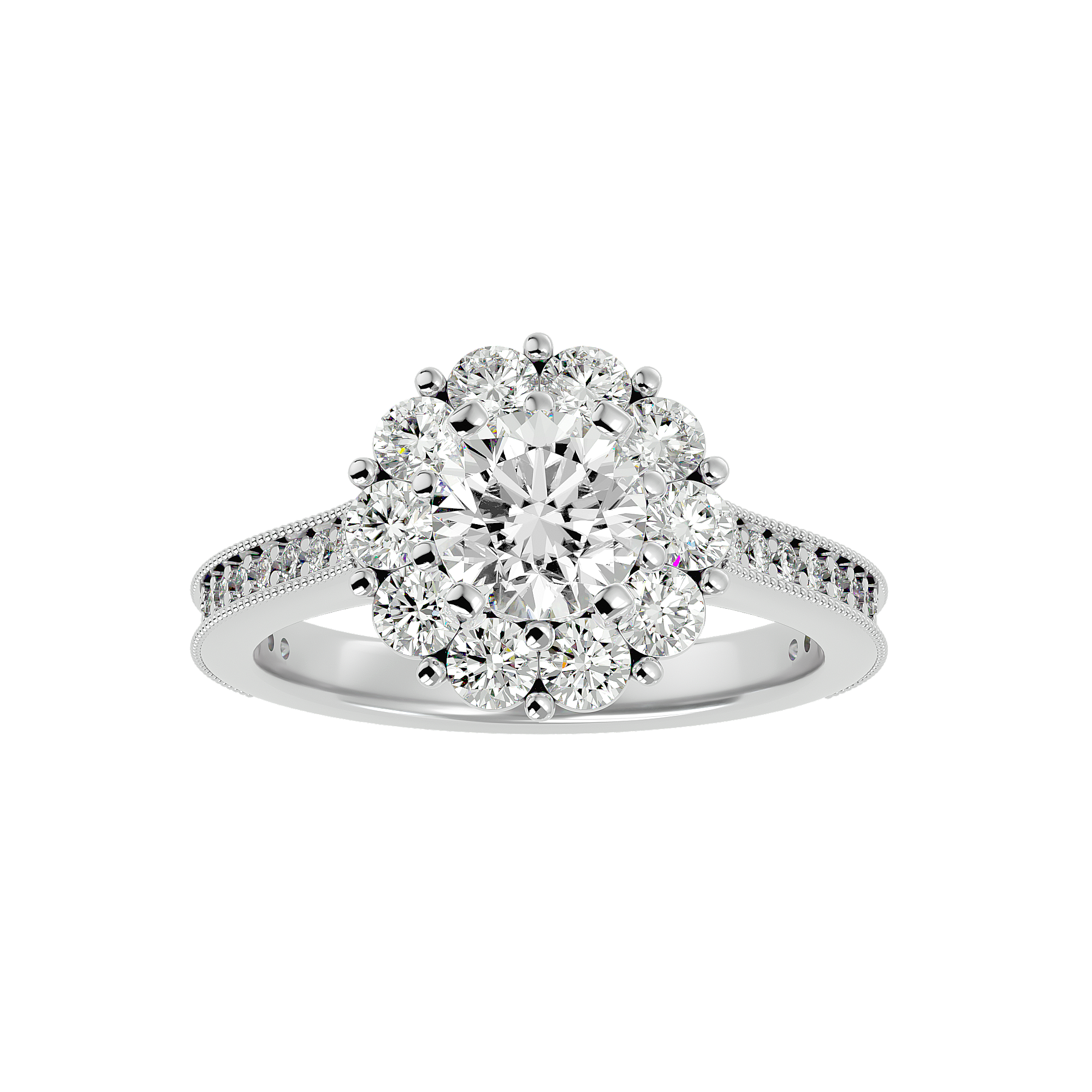 Gwendolyn Diamond Halo Ring