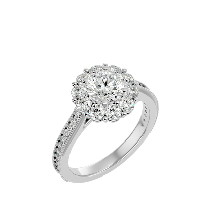 Gwendolyn Diamond Halo Ring