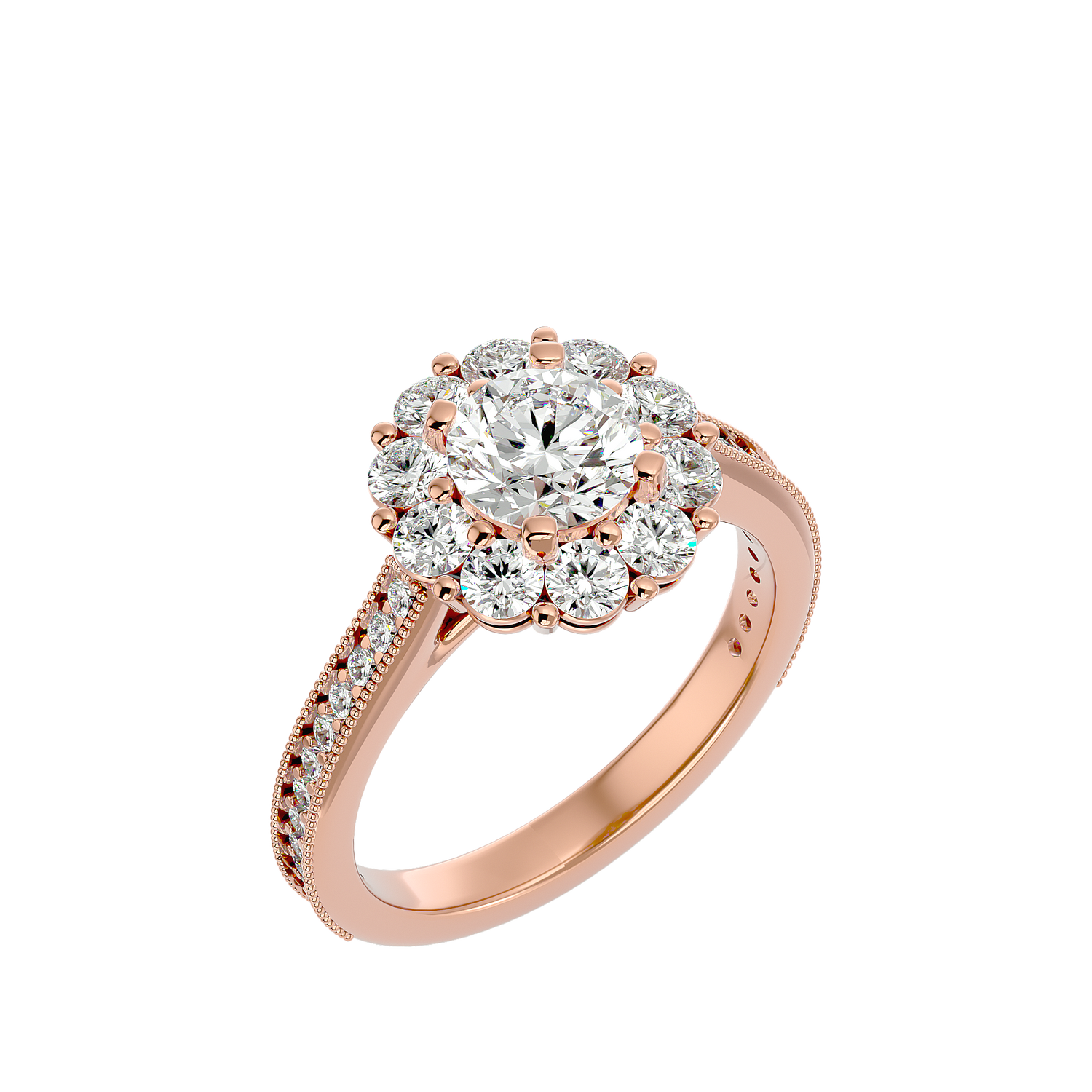 Gwendolyn Diamond Halo Ring