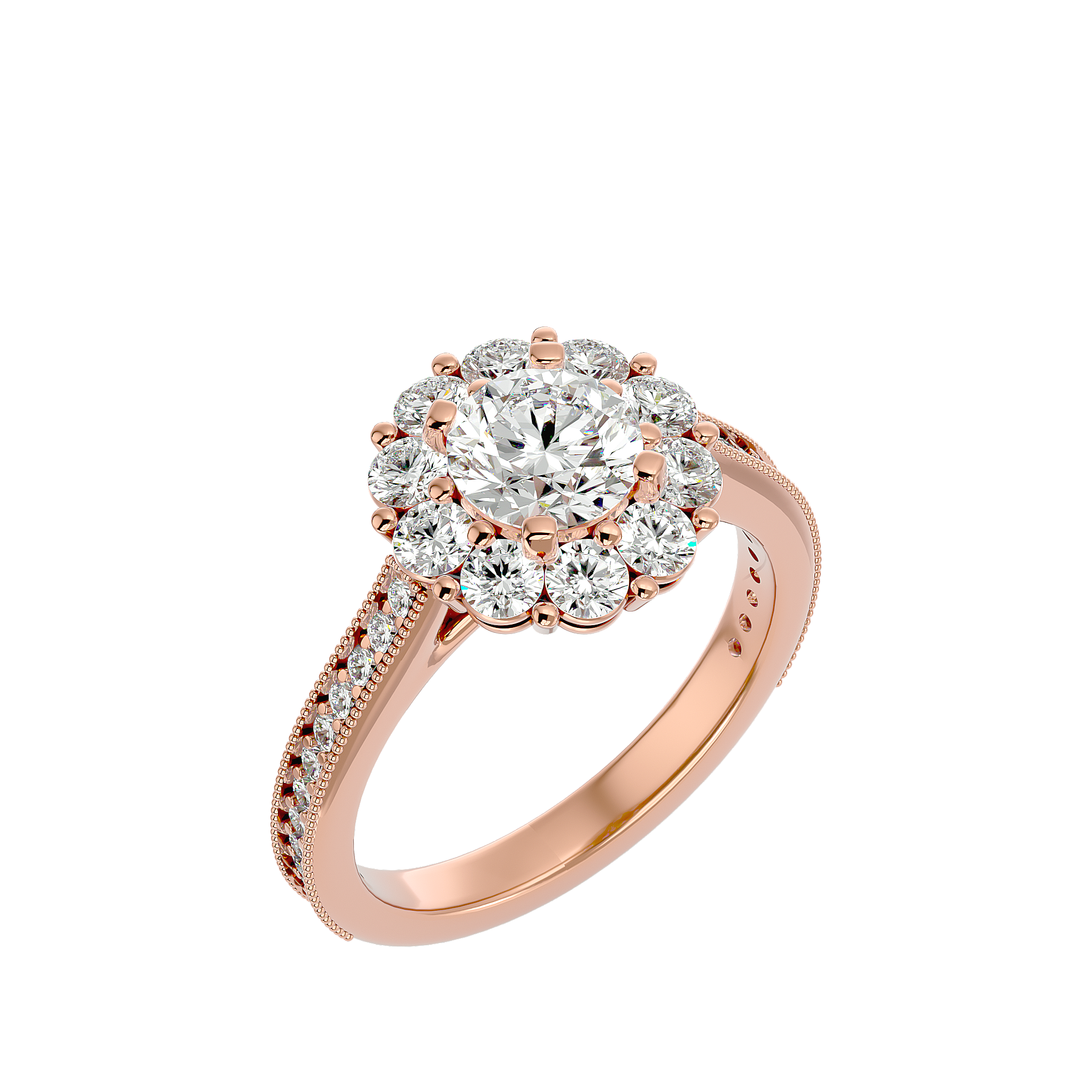 Gwendolyn Diamond Halo Ring