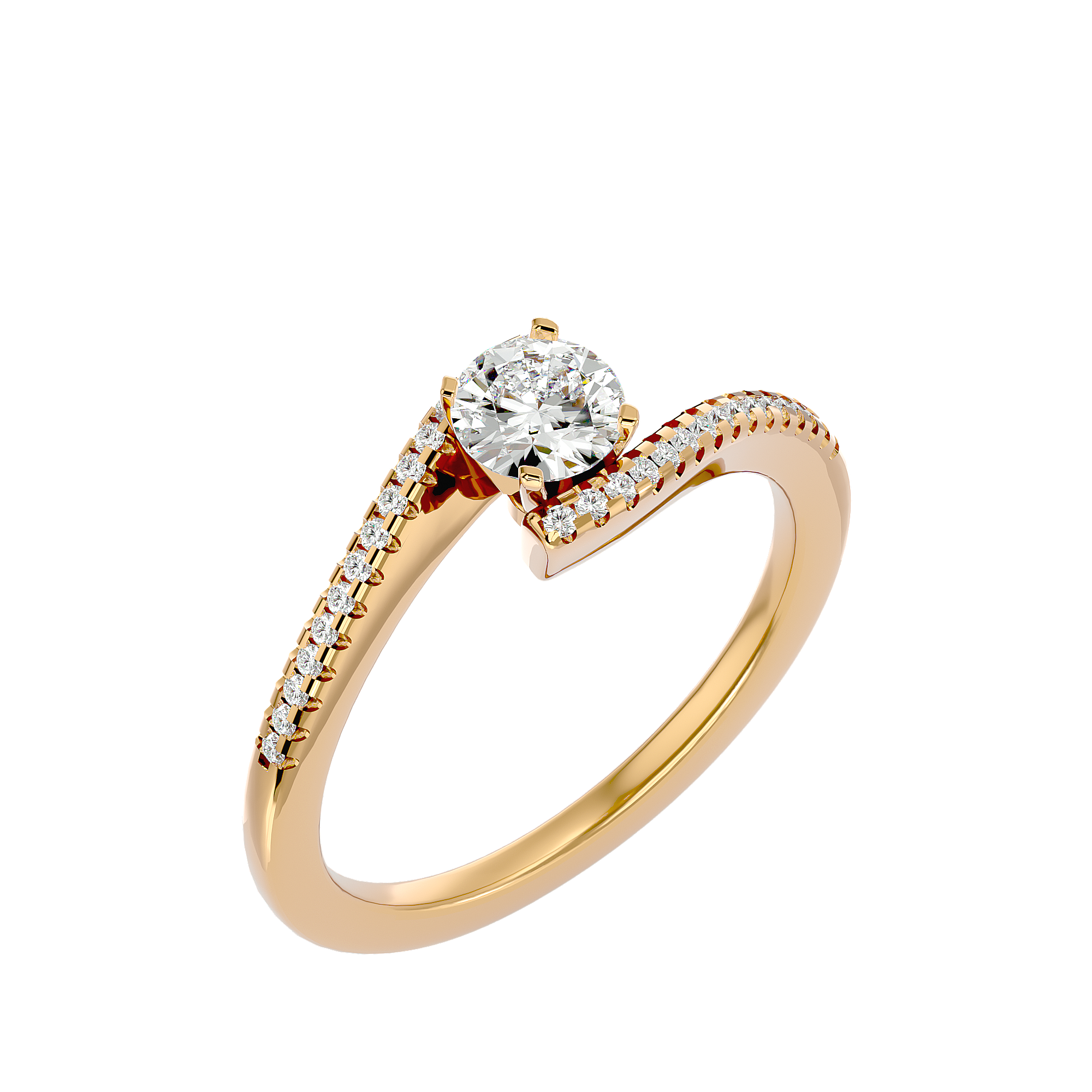 Annabelle Diamond Solitaire Ladies Ring