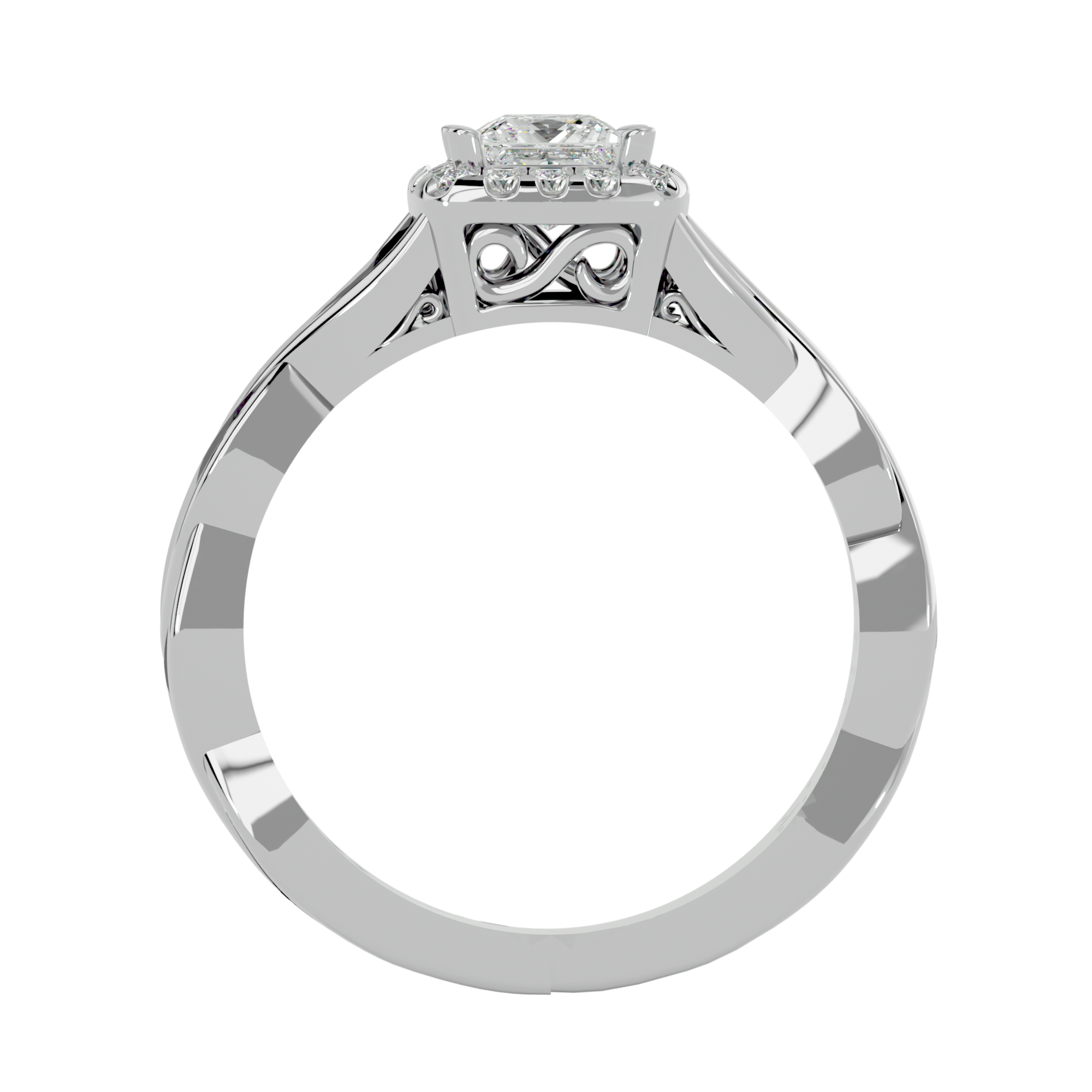 Francesca Diamond Halo Ring