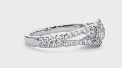 Giovanna Diamond Halo Ring