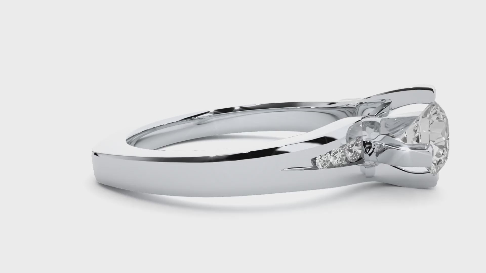 Alpha Diamond Solitaire Ladies Ring