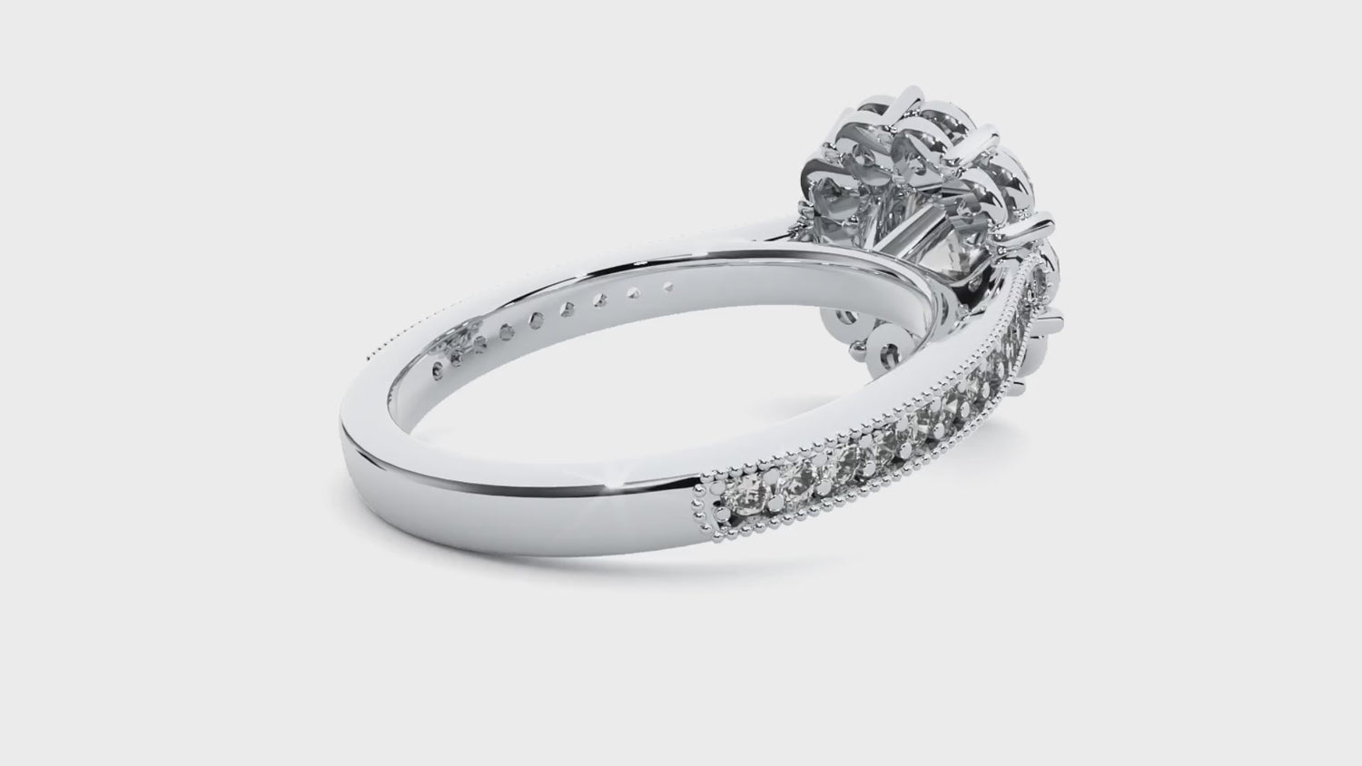 Gwendolyn Diamond Halo Ring